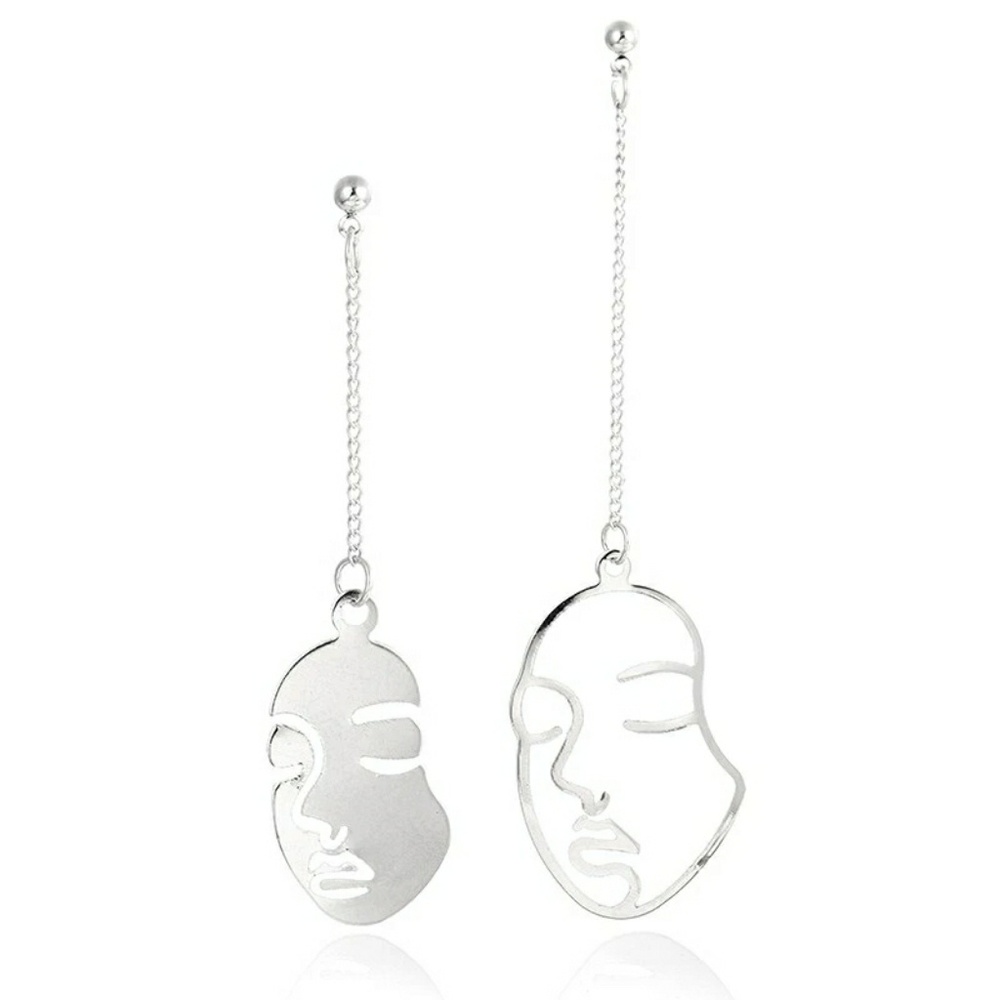 Abstract Art Faces Dangle Earrings